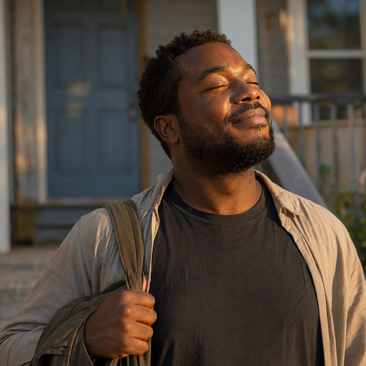 A direct care worker heading home at the end of a good day