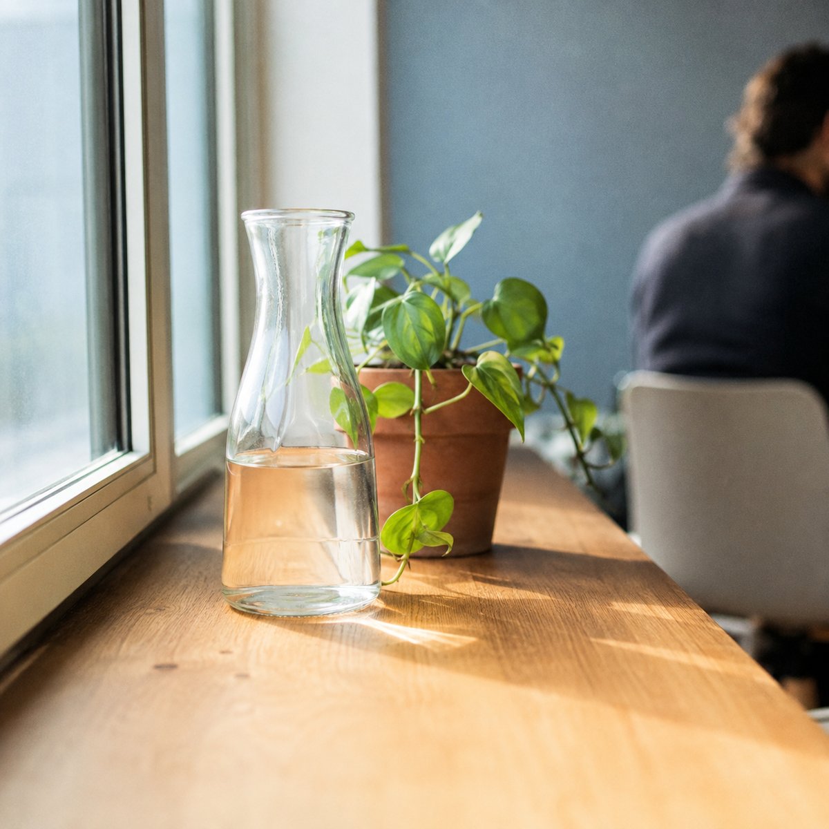 Clear morning light across an office desk